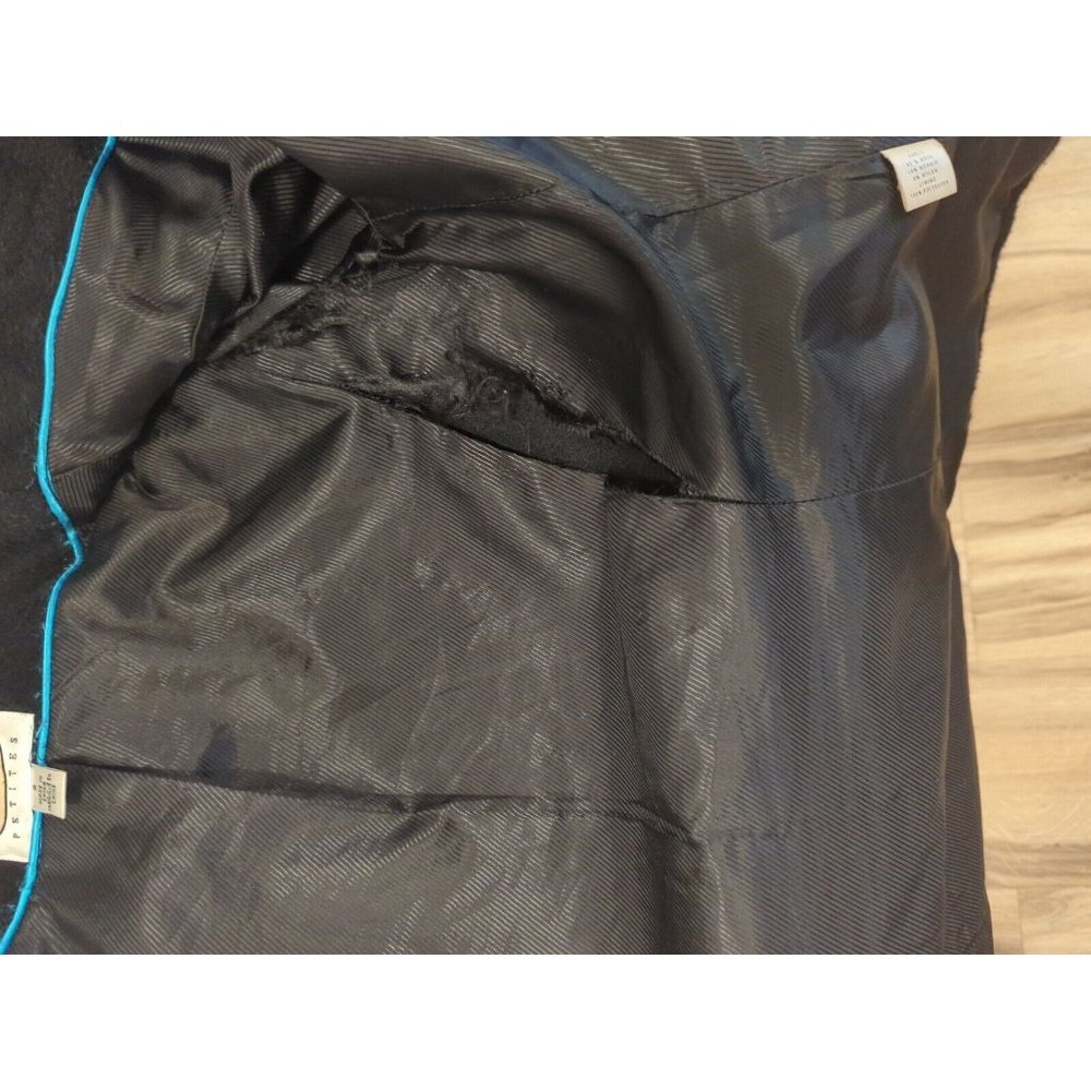 Talbots Wool Mohair Coat Womens Size 6 Black Toggle Front Button Jacket - Picture 8 of 11